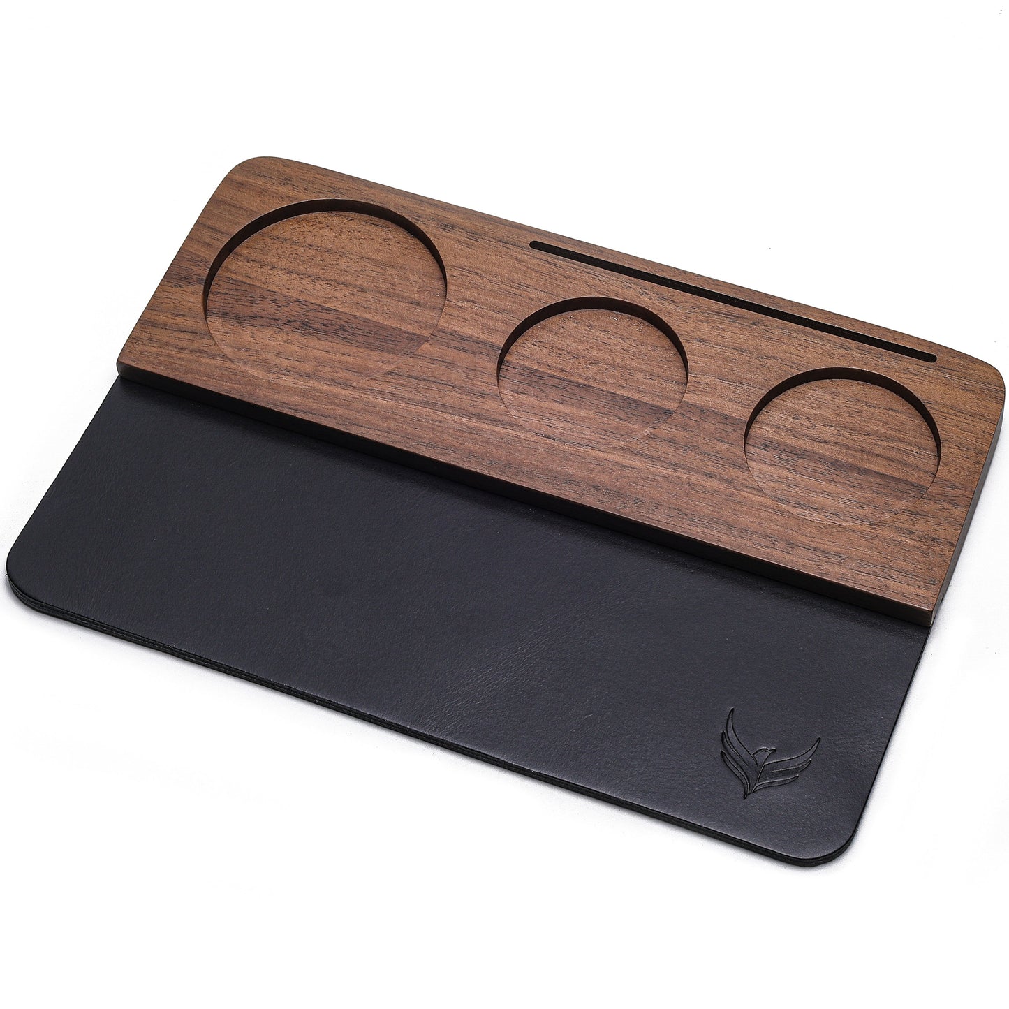 Knodos Tamping Mat with Tool Organiser - Walnut - Sigma Coffee UK