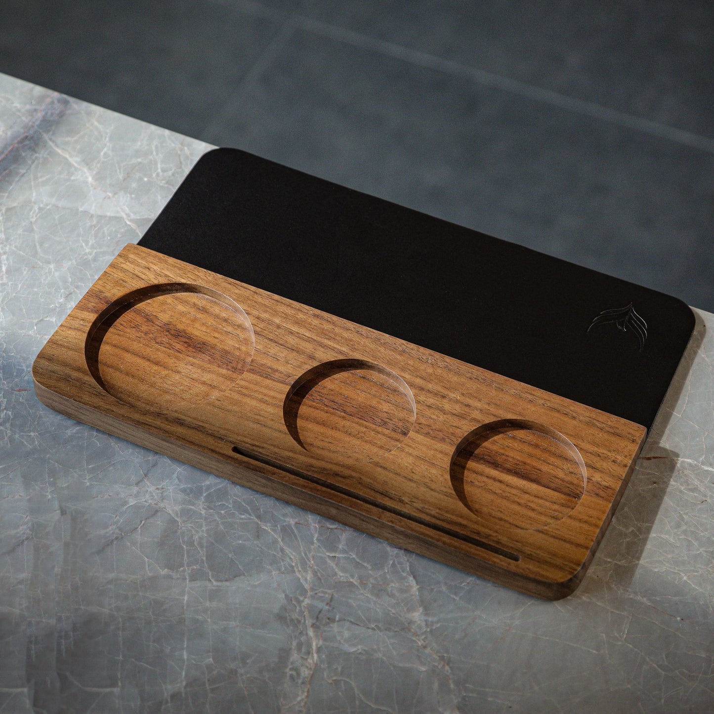 Knodos Tamping Mat with Tool Organiser - Walnut - Sigma Coffee UK