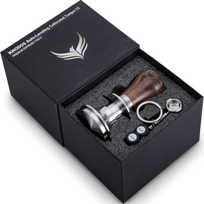 KNODOS Portafilter Auto-Levelling Spring Tamper | Walnut - Sigma Coffee UK