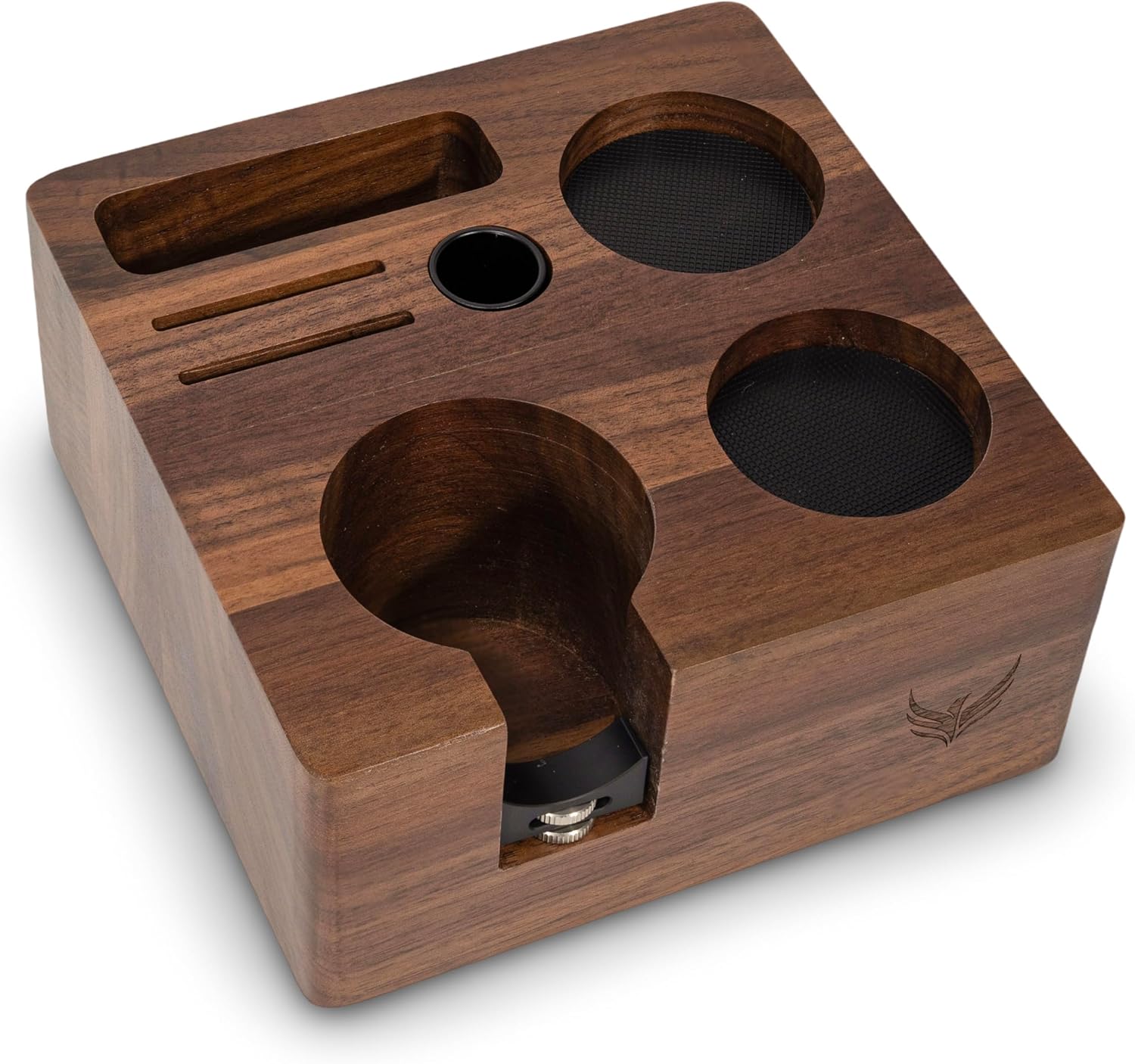 KNODOS Walnut Tamper Station - 54mm / 58mm - Sigma Coffee UK